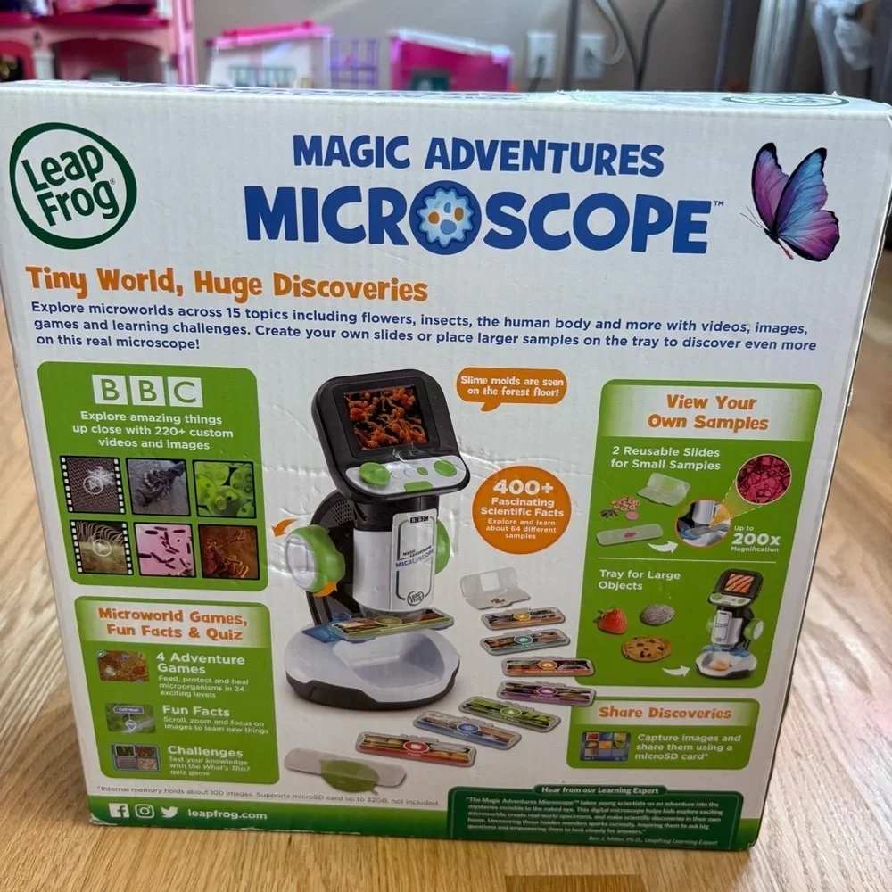 LeapFrog Magic Adventures Microscope - Green and White NEW Learning Toy
